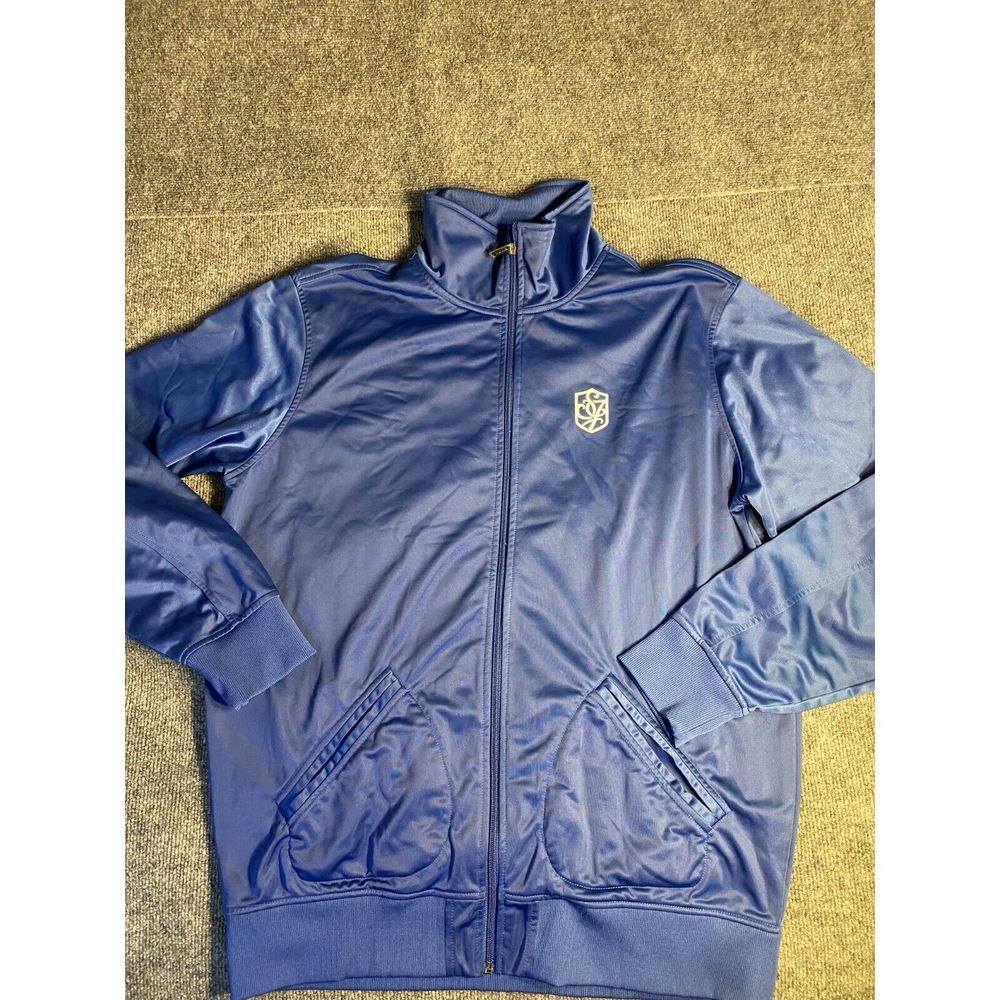 Sean John Track Jacket Men's 2XL Navy Fleece Lined Stretch Long Sleeve Full Zip